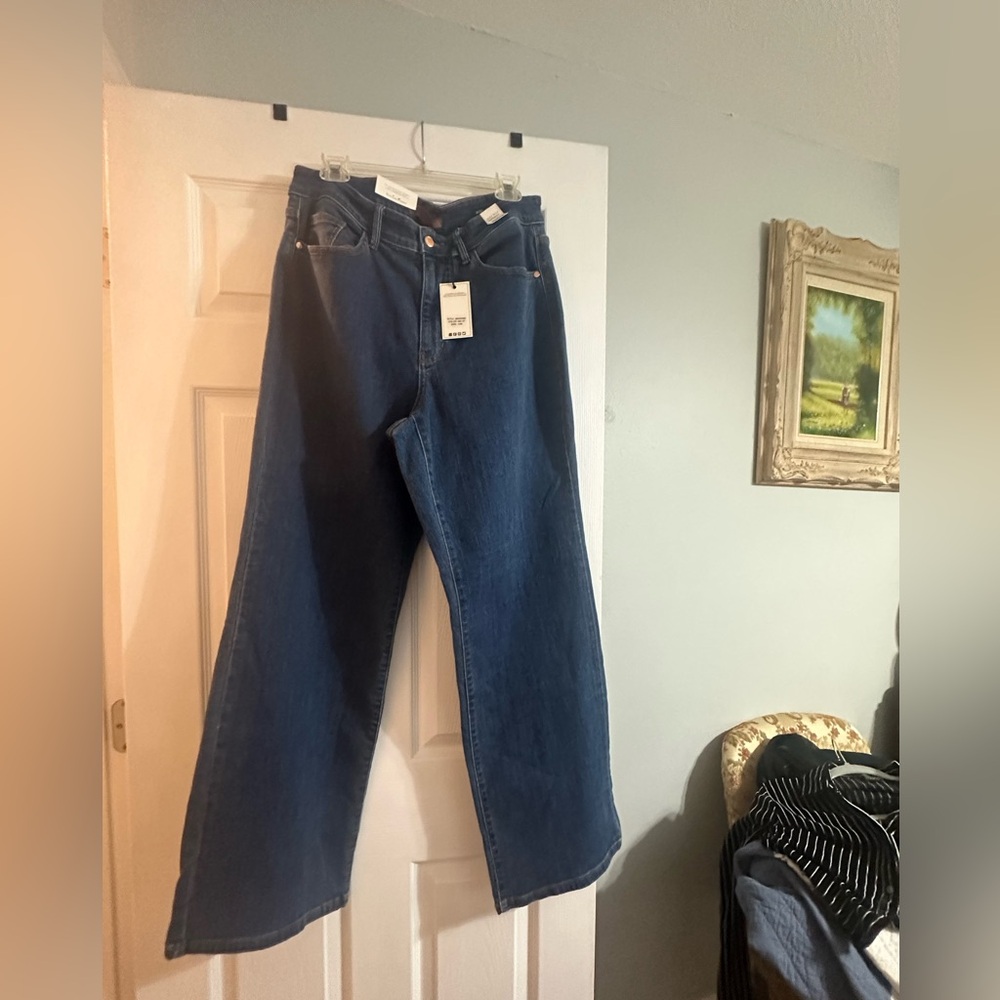 Judy Blue Dark Blue Wide Leg High-Rise Jeans